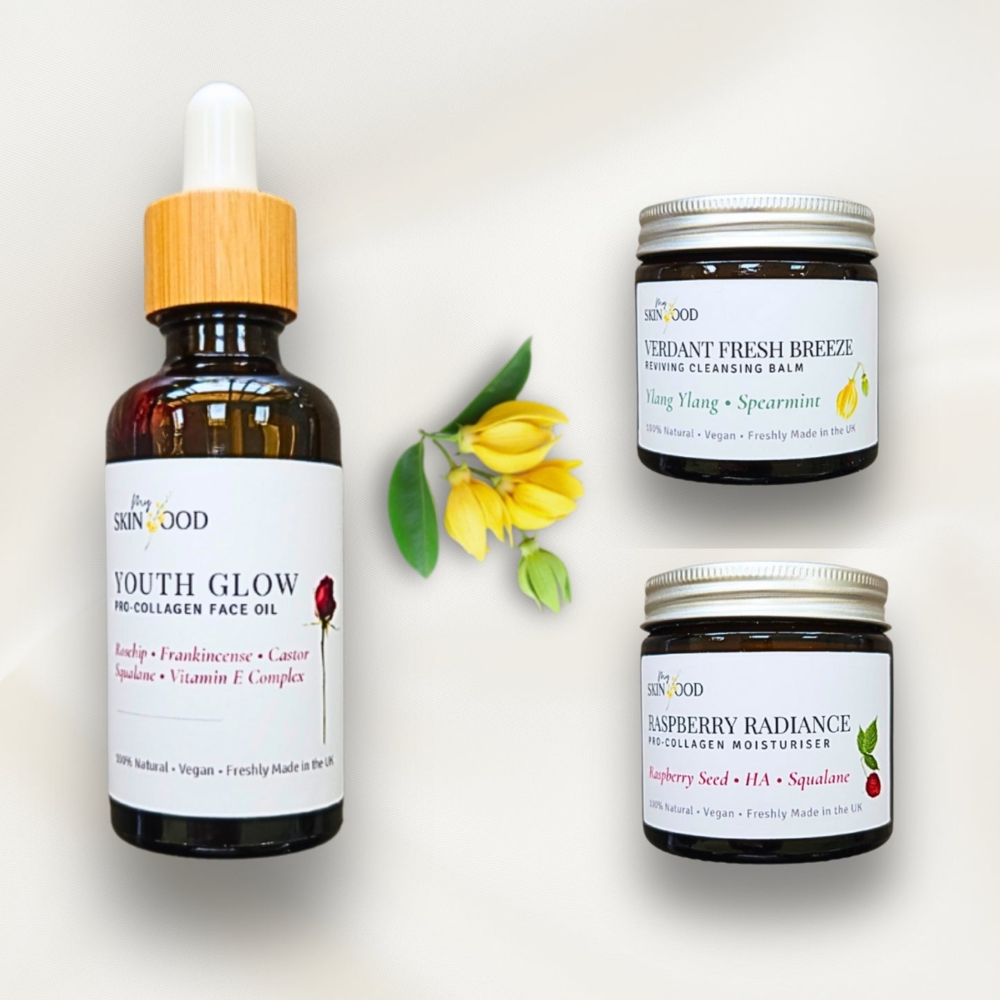 Youth Glow Trio –
Cleanse • Nourish • Moisturise Skincare Set My Skinfood