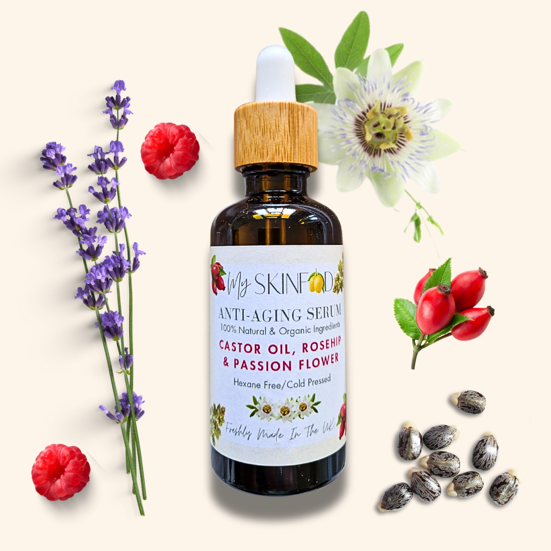 Organic Castor Oil, Rosehip & Passion Flower Anti-Ageing Serum 50ml