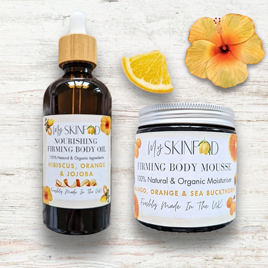 NEW! Hibiscus, Jojoba & Orange Nourish & Firm Serum & Moisturiser Set.