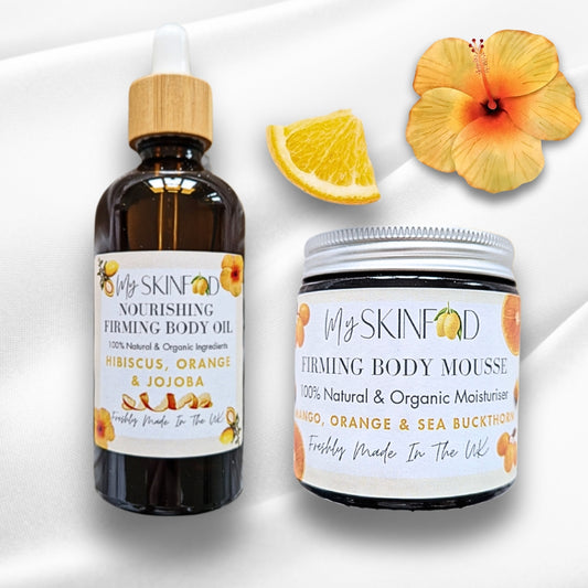 Hibiscus, Jojoba & Orange Vit C Nourish & Firm Serum & Moisturiser.