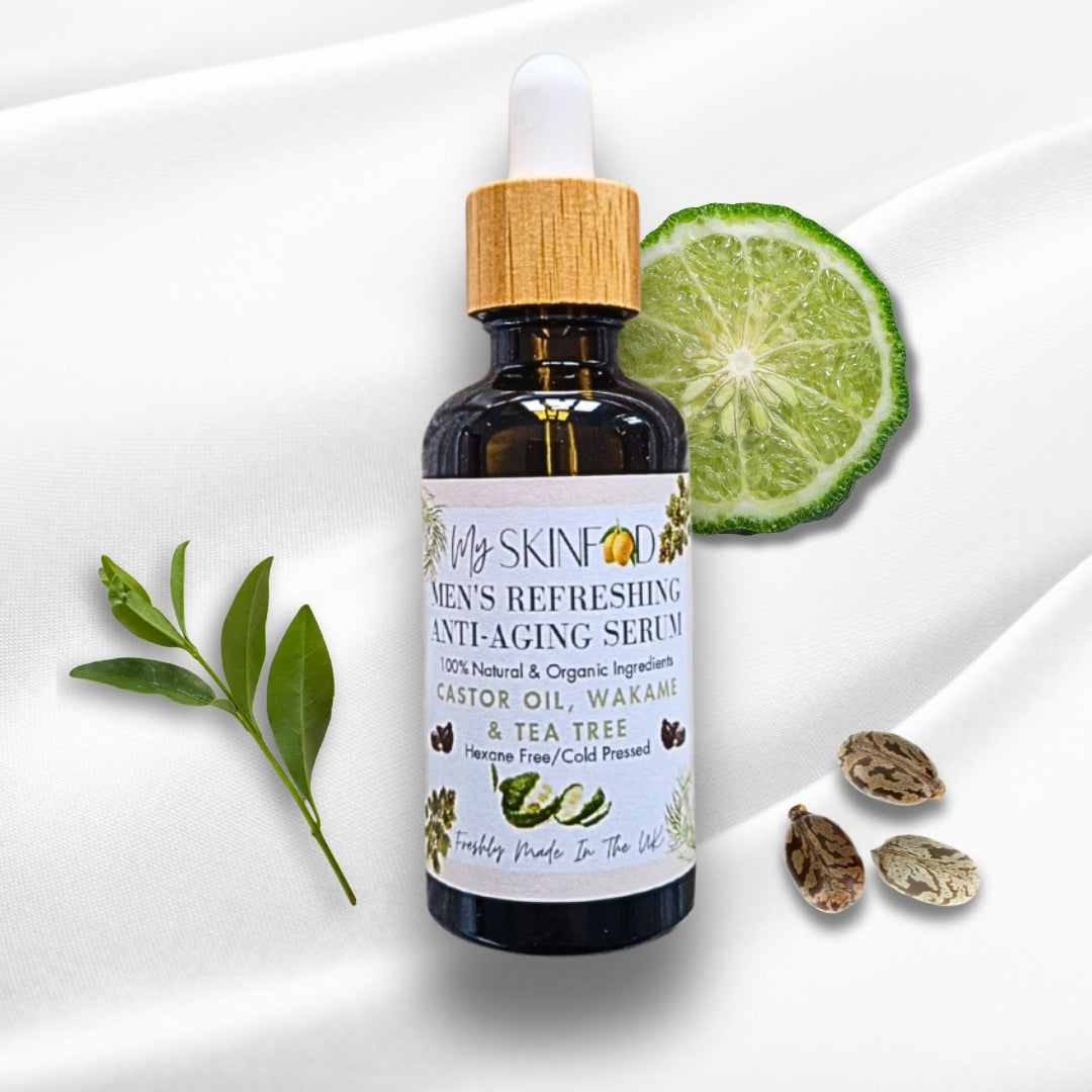 NEW!! Men's Castor Oil, Wakame & Tea Tree Anti-Ageing Serum 50ml